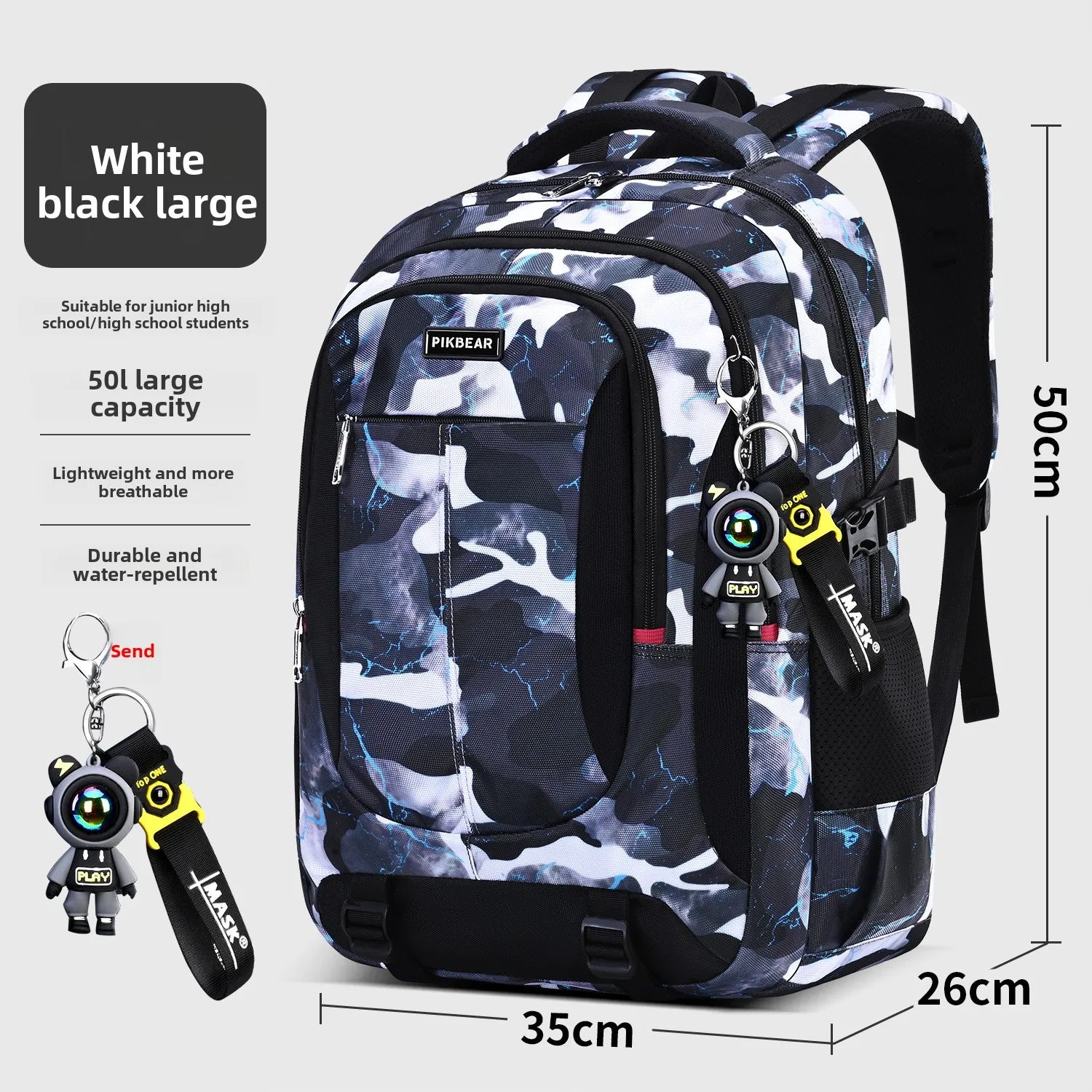 Astronaut pendant Orthopedic Men Laptops Backpack Teenages Camouflage Schoolbag Primary Waterproof Backpacks student School Bags