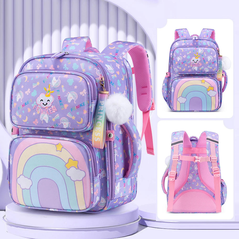 Cute Backpack For Primary School Student Stylish Portable Versatile Bag Breathable Preschool Books Bag Back To School Gift Girls