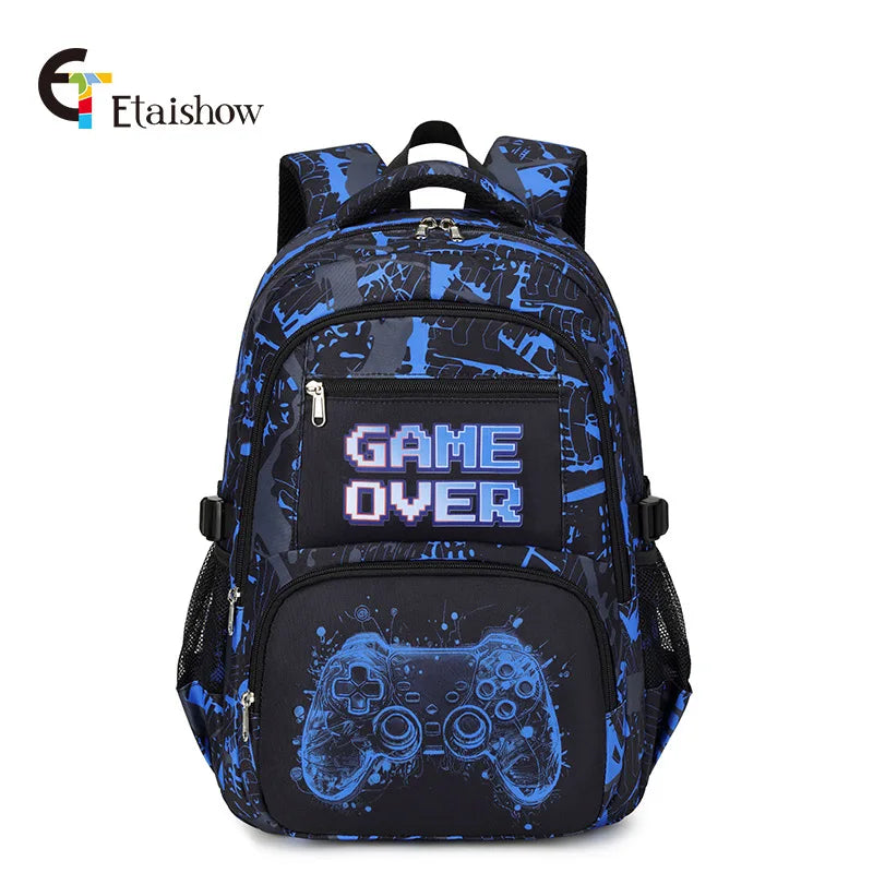 Backpack for Boy with Lunch Bag and Pencil Case 3pcs Boys School Bags for Elementary Student Teen Boys