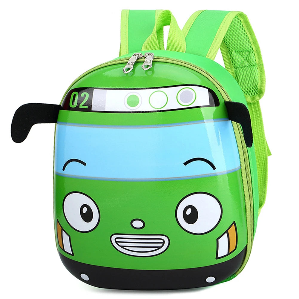 3D Cartoon Bus Daycare Bags Cute Kindergarten Children School Bag Small School Bookbag for Boys Girls Go for An Outing