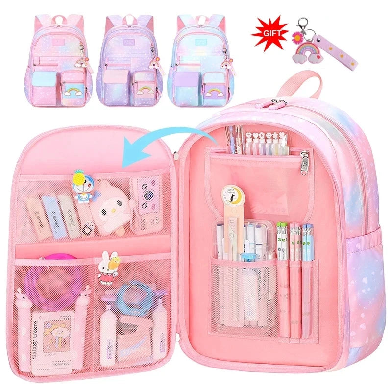 Cute Girls School Bags Children Primary School Backpack Satchel Kids Schoolbag Princess Schoolbag Mochila Infantil 2 Szies