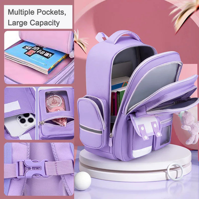 Children's Schoolbag Student Backpack Burden-reducing Large-capacity Kid's Backpack Back To School Book Bags School Supplies