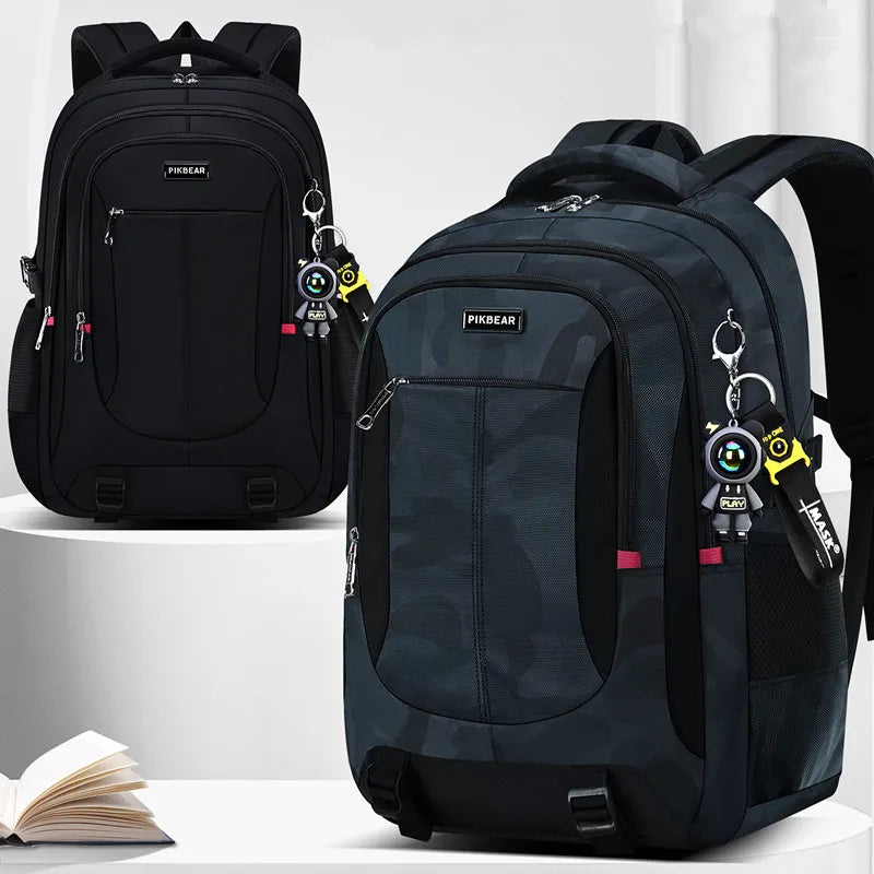 Astronaut pendant Orthopedic Men Laptops Backpack Teenages Camouflage Schoolbag Primary Waterproof Backpacks student School Bags