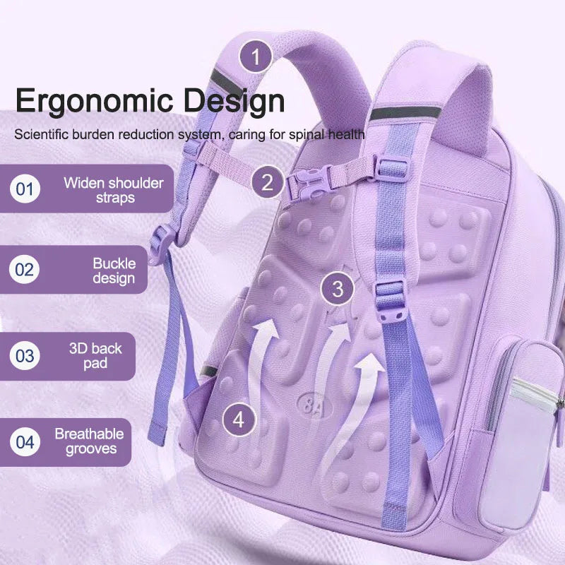 Children's Schoolbag Student Backpack Burden-reducing Large-capacity Kid's Backpack Back To School Book Bags School Supplies