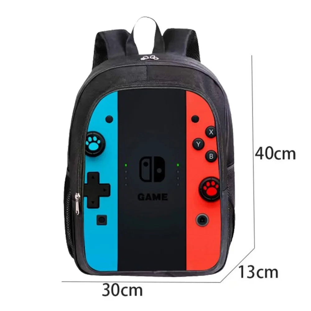 Back To School Game Console Pattern Schoolbag Student Shoulder Bag Dining Bag Pen Bag Three Pieces Multifunctional Backpacks