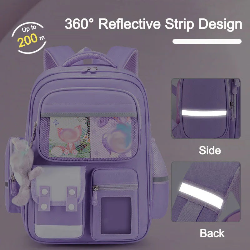 Children's Schoolbag Student Backpack Burden-reducing Large-capacity Kid's Backpack Back To School Book Bags School Supplies