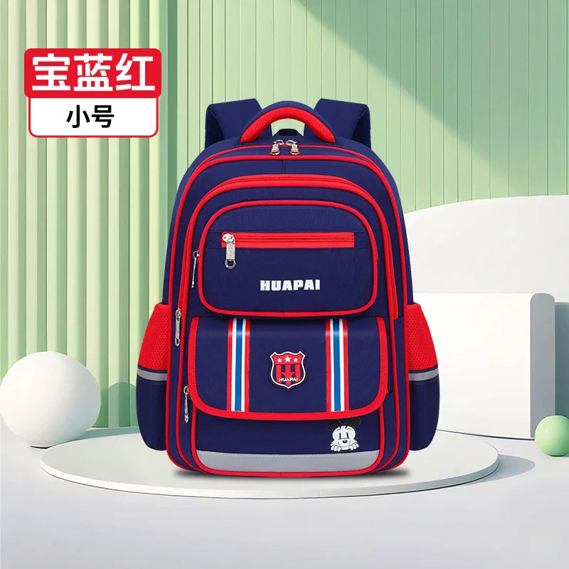 Durable Waterproof Oxford School Backpack Large Capacity Shockproof Design for Boys Girls Students Anti-Wear Back Support Bag